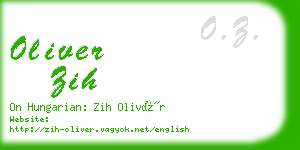 oliver zih business card